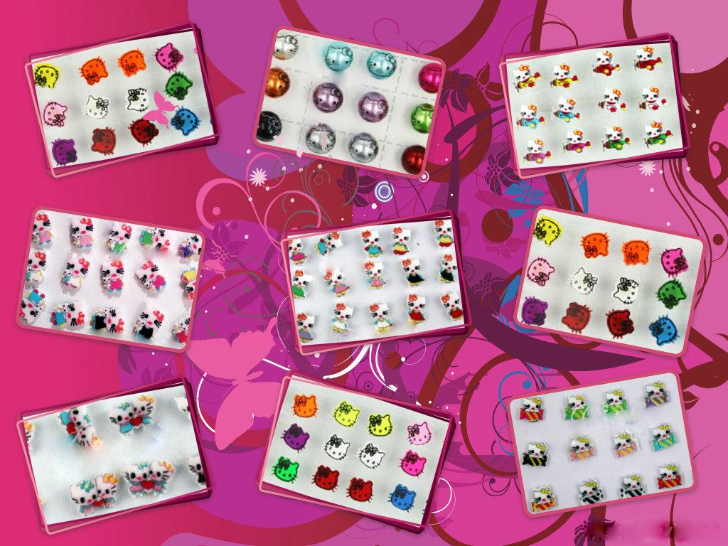 100 Pairs Of Fun Assorted Stud Earrings on Luulla